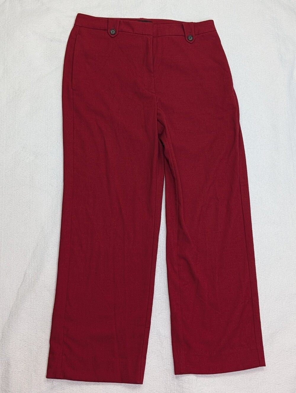 Banana Republic Straight Leg Brushed High Rise Trousers Womens 6 Red Dress Pants
